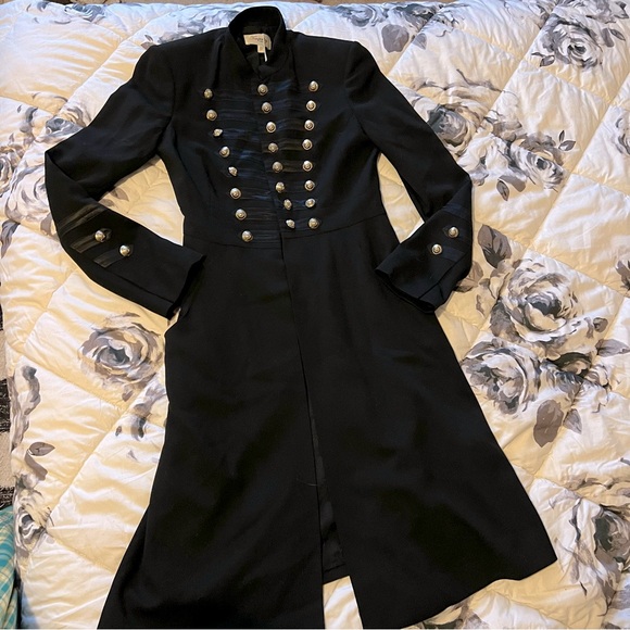 Temperley London Jackets & Blazers - Temperley London Black Military Coat with Silver Buttons